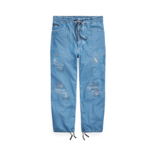 Polo Ralph Lauren Repaired Cotton-Linen Chambray Pant