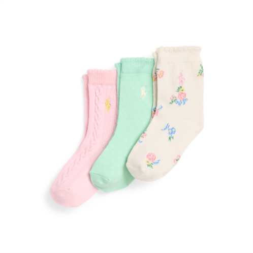 Polo Ralph Lauren Floral Ankle Sock 3-Pack