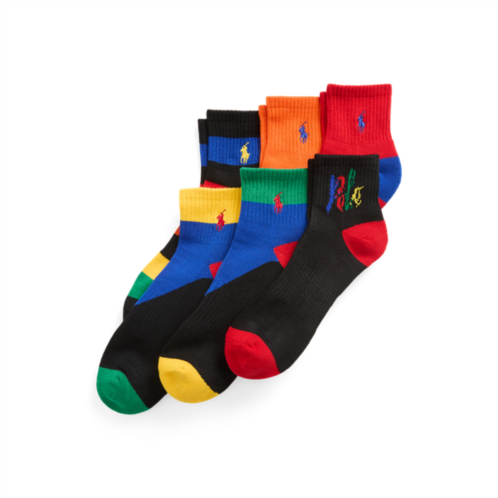 Polo Ralph Lauren Color-Blocked Quarter-Crew Sock 6-Pack