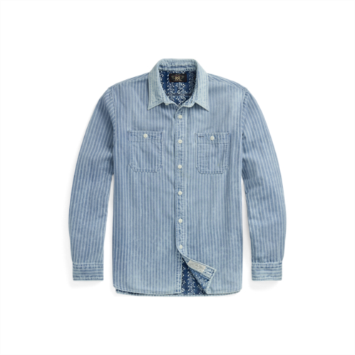 RRL Indigo Striped Double-Faced Workshirt