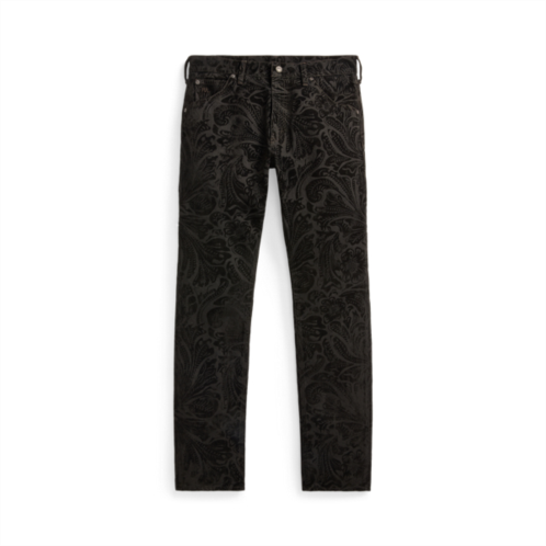 RRL High Slim Black Flocked Jean