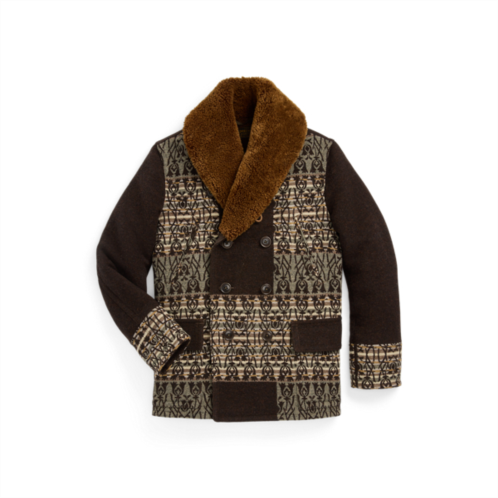 RRL Shearling-Collar Jacquard Ranch Coat