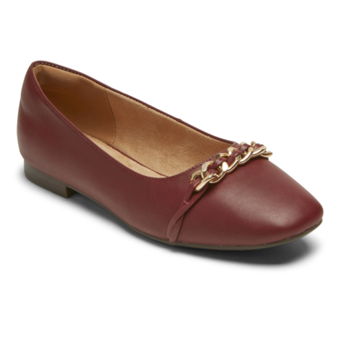 Rockport Womens Zoie Chain Ballet Flat