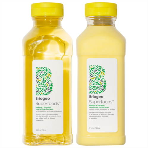Briogeo Superfoods Banana Coconut Nourishing Shampoo Conditioner Duo for Dry Hair