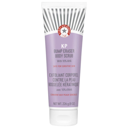 First Aid Beauty KP Bump Eraser Body Scrub with 10% AHA Body Exfoliant for Keratosis Pilaris