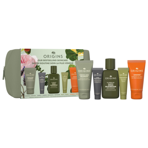 Origins 6 Piece Travel Size Cleansing & Moisturizing Best-Sellers Skincare Set