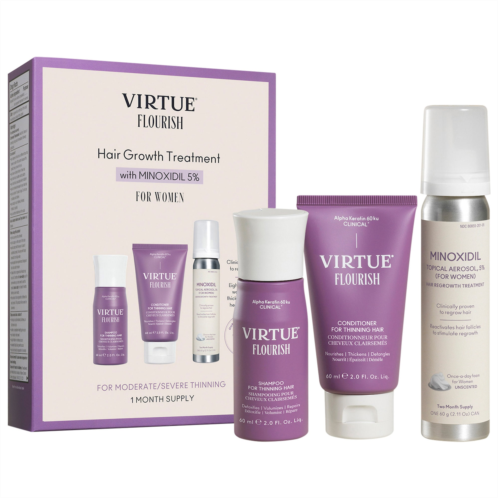 Virtue Flourish Hair Growth Treatment Set with Minoxidil