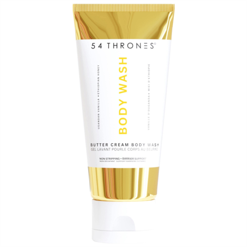 54 Thrones Moisturizing Butter Cream Body Wash - Non-Stripping with Shea Butter Ceramides and Niacinamide