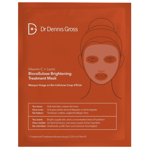 Dr. Dennis Gross Skincare Vitamin C Lactic Biocellulose Brightening Treatment Mask