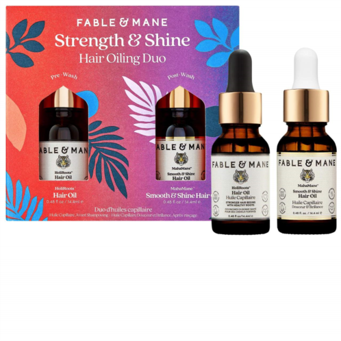Fable & Mane Mini Strength & Shine Hair Oiling Duo