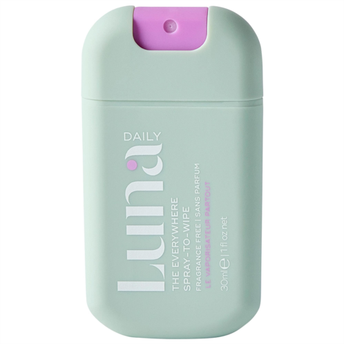 Luna Daily The Everywhere Spray-To-Wipe - Fragrance Free with Prebiotics Vitamins CE for Sensitive Skin