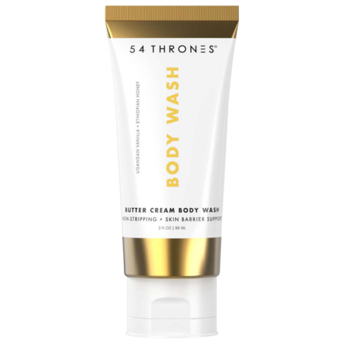 54 Thrones Mini Moisturizing Butter Cream Body Wash - Non-Stripping with Shea Butter Ceramides and Niacinamide