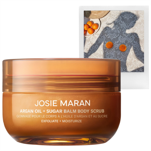Josie Maran Topless Tangerine - Argan Oil Sugar Balm Refillable Exfoliating Body Scrub Jar