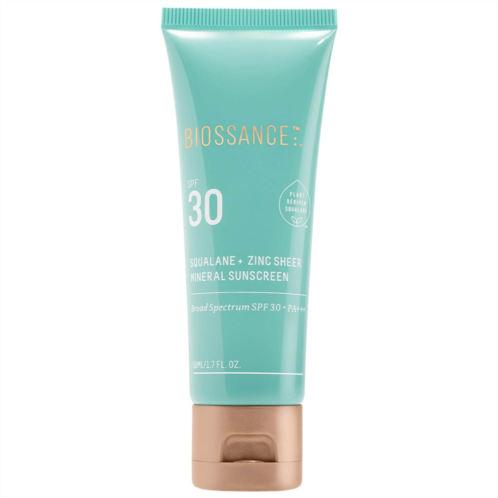 Biossance Zinc Sheer Hydrating Mineral Face Sunscreen SPF 30 with Ectoin Squalane