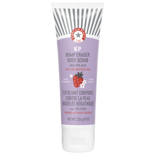 First Aid Beauty KP Bump Eraser Body Scrub with 10% AHA Fresh Strawberry