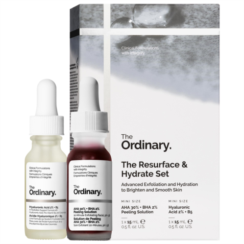 The Ordinary The Resurface & Hydrate Set with Hyaluronic Acid Serum AHA