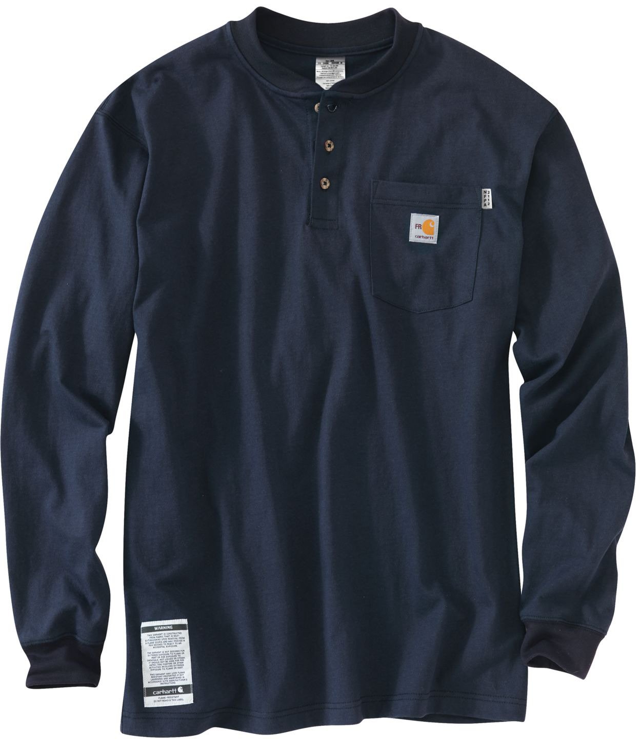 Carhartt Mens Flame-Resistant Force Cotton Long Sleeve Henley