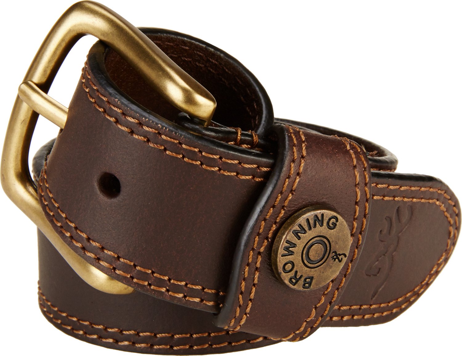 Browning Mens Leather Slug Belt