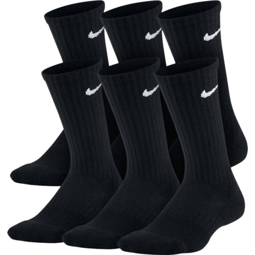 Nike Boys Performance Cushioned Crew Training Socks 6 Pack