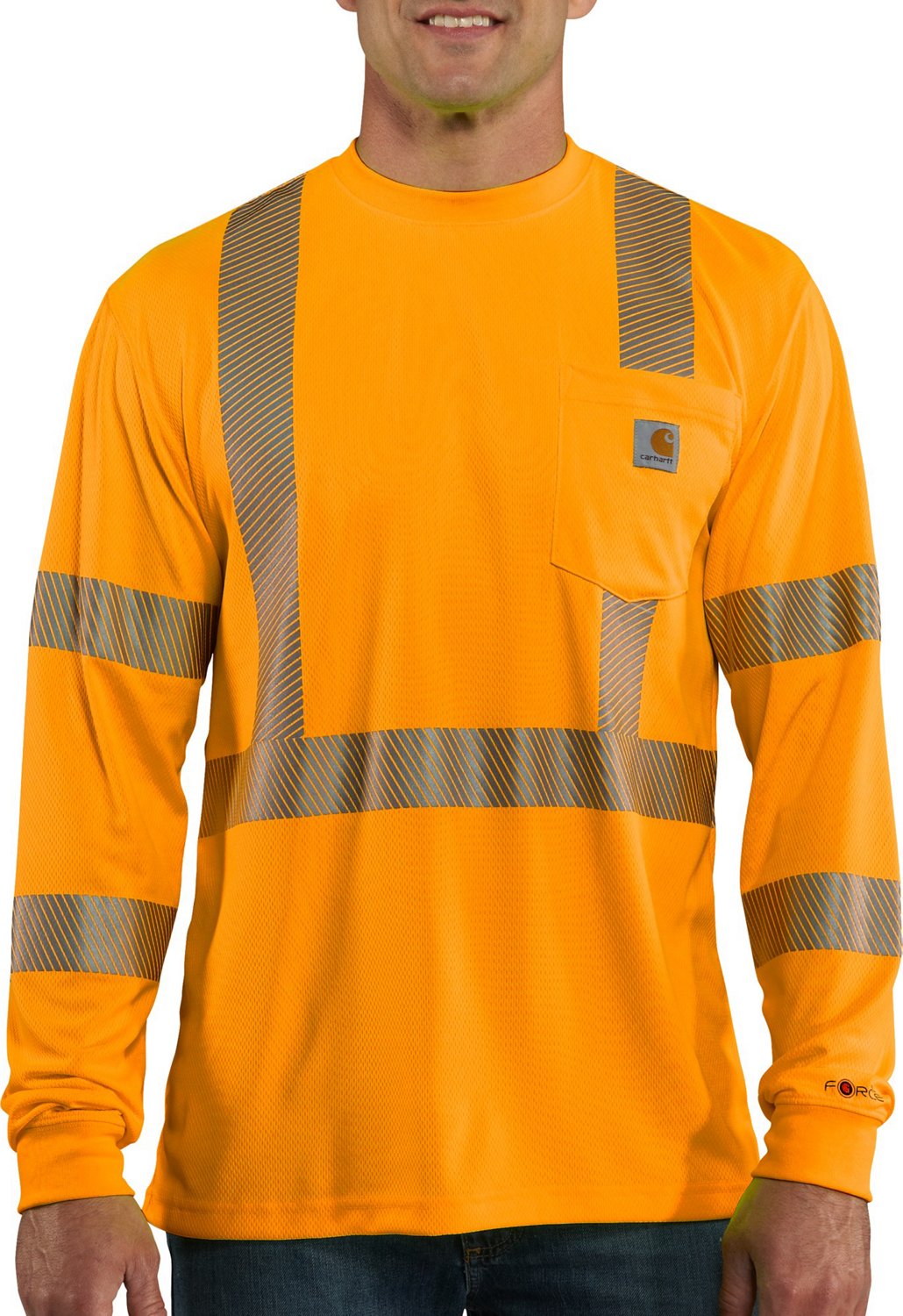 Carhartt Mens Force High-Visibility Long-Sleeve Class 3 T-shirt