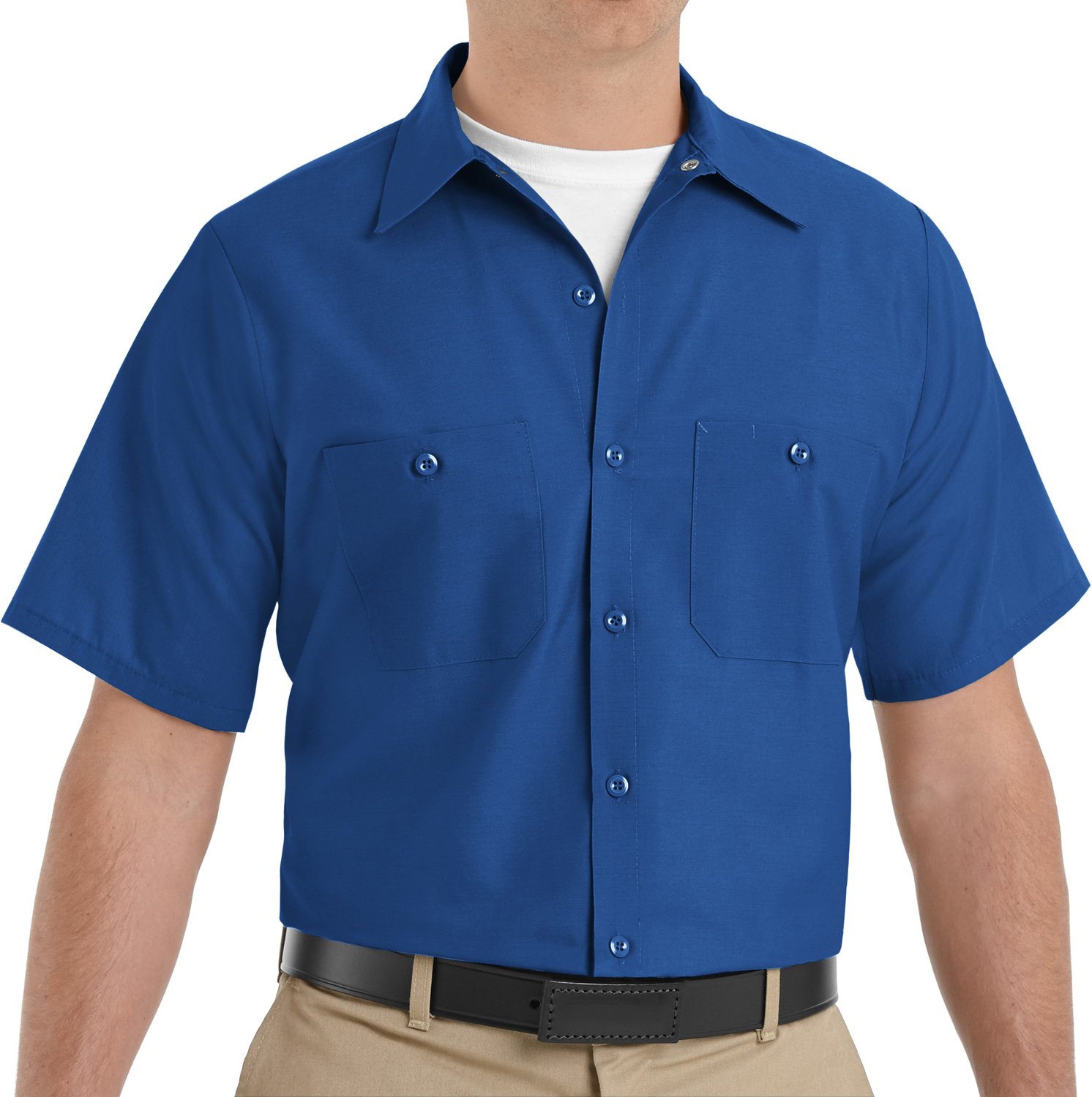 Red Kap Mens Short Sleeve Industrial Work Shirt