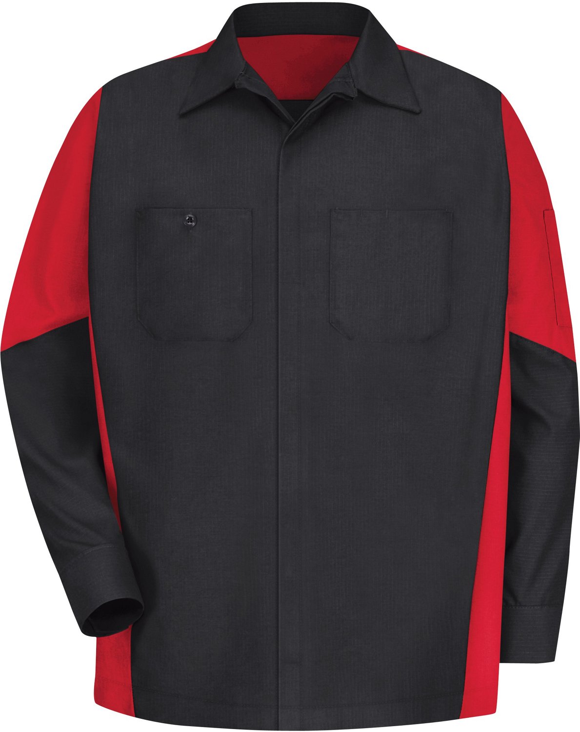 Red Kap Mens 2-Tone Crew Long Sleeve Shirt