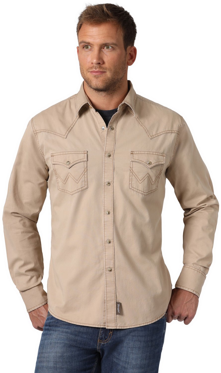 Wrangler Mens Retro Premium Long Sleeve Snap Shirt