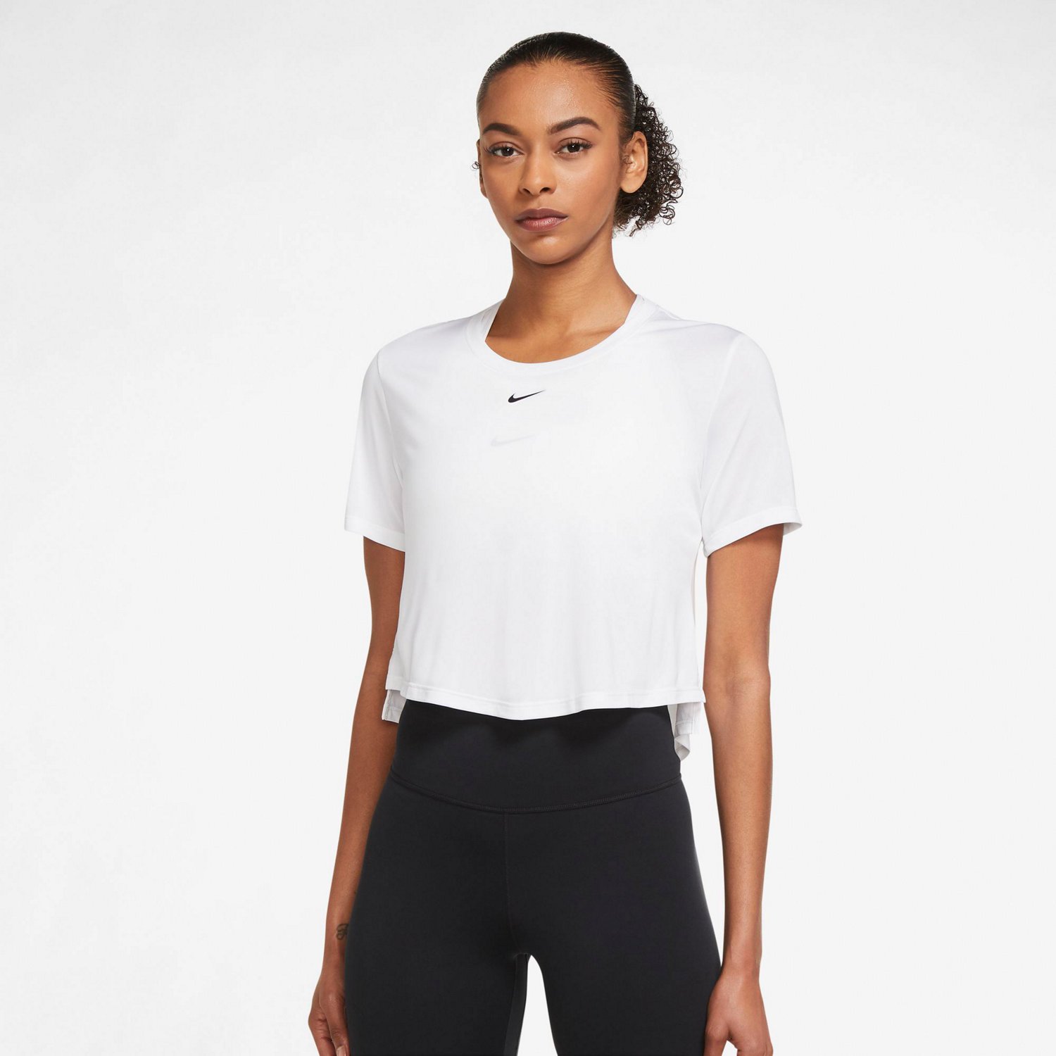 Nike Womens Dri-FIT One Standard Fit Short Sleeve Crop Top
