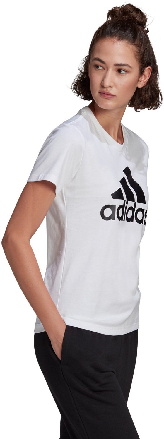 adidas Womens Loungewear Ess Logo Short Sleeve T-shirt