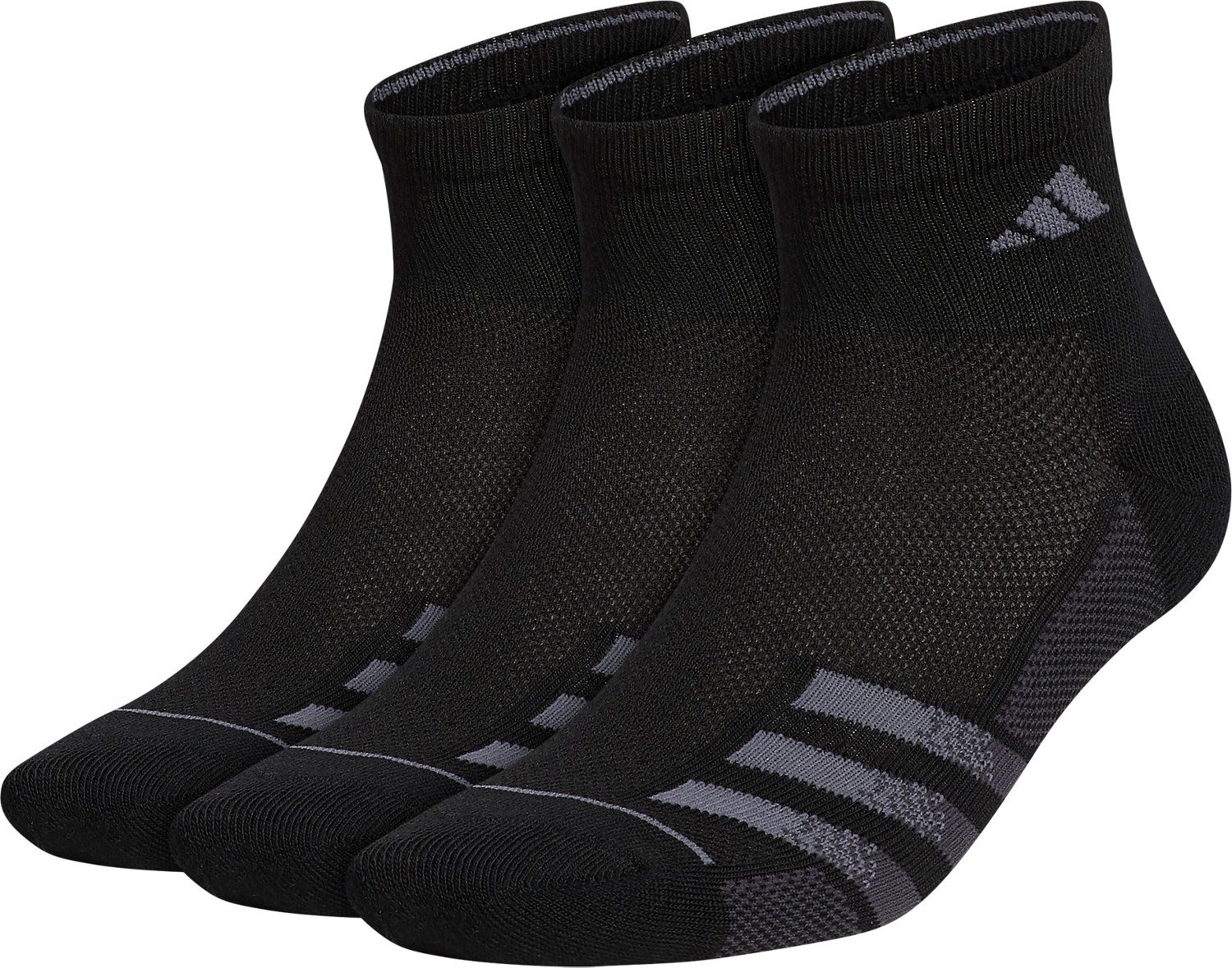 adidas Mens Superlite Stripe III Quarter Socks 3-Pack
