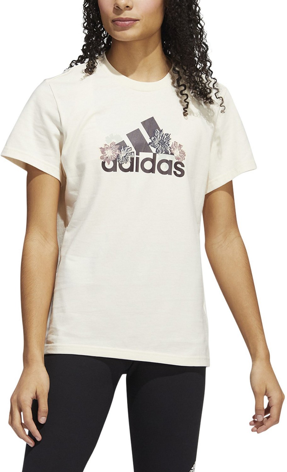 adidas Womens Badge of Sport Floral T-shirt