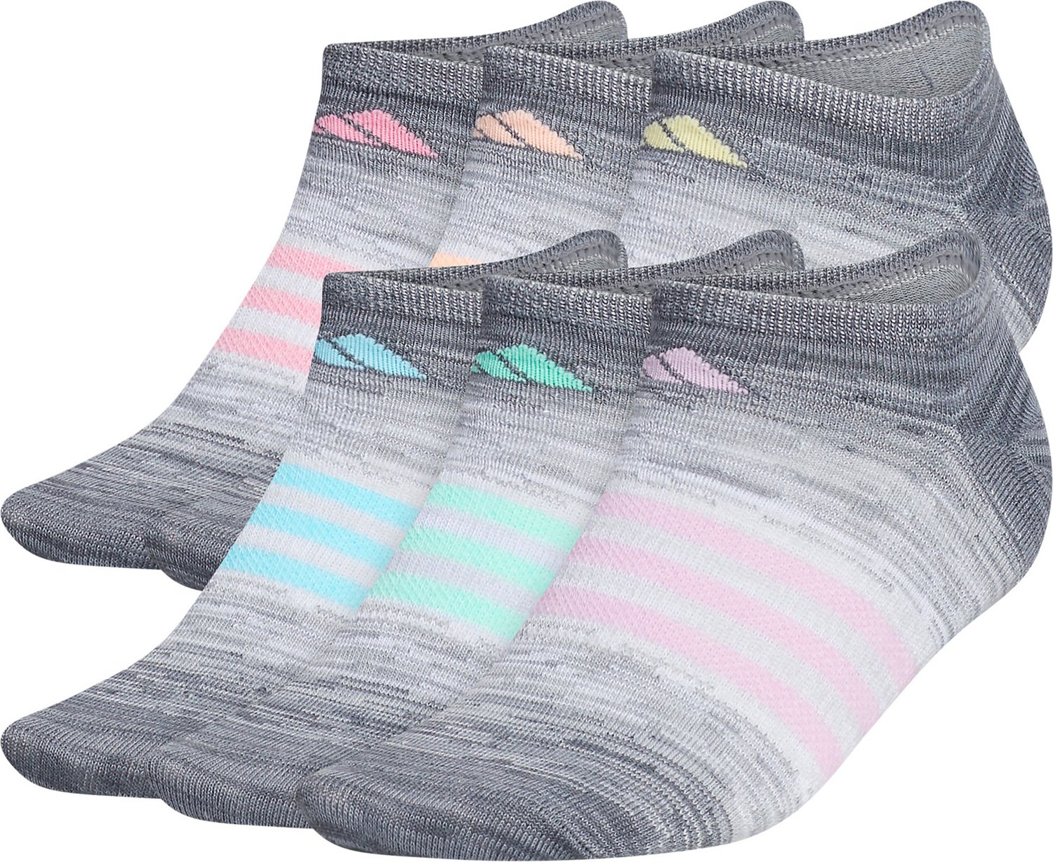 adidas Womens Superlite No-Show Socks 6 Pack