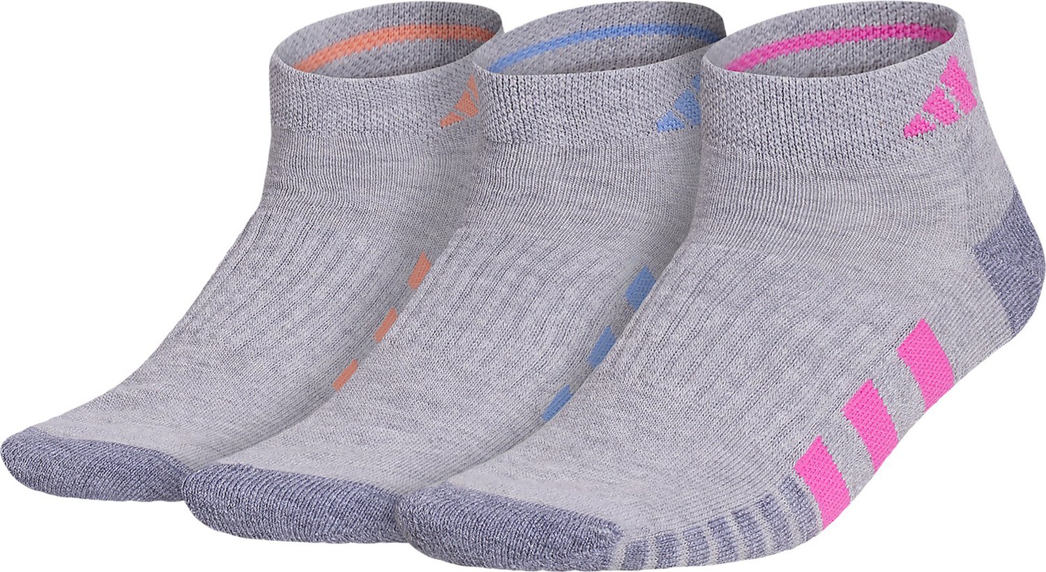 adidas Womens Cushioned 3.0 Low-Cut Socks 3-Pack