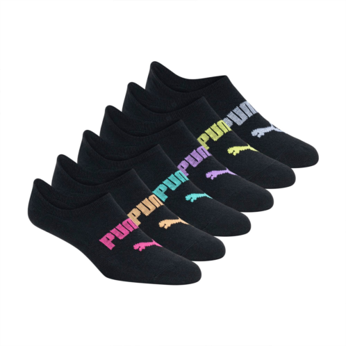 PUMA Womens Non-Terry Footie Socks 6-Pack