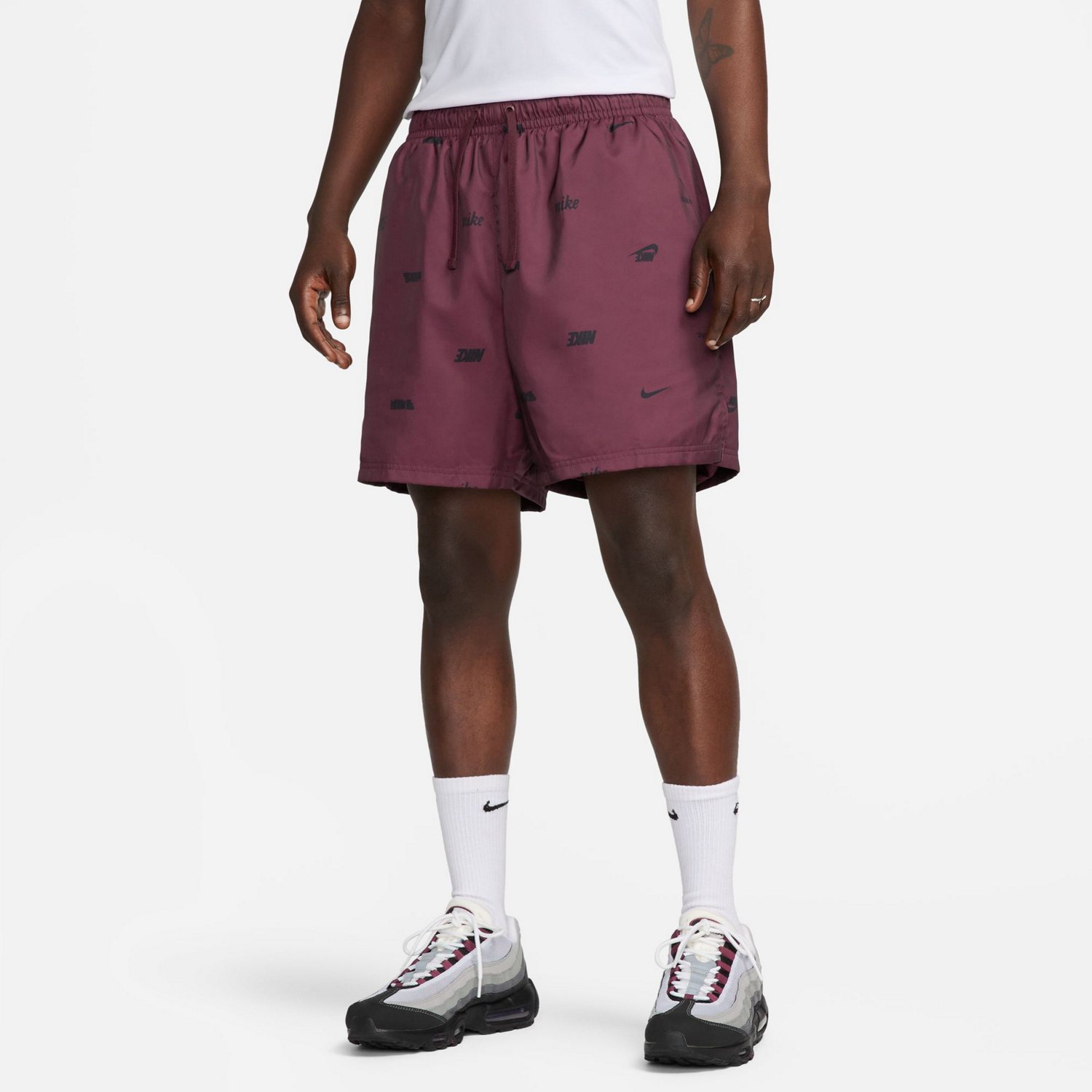 Nike Mens Club+ Woven Allover Print Flow Shorts