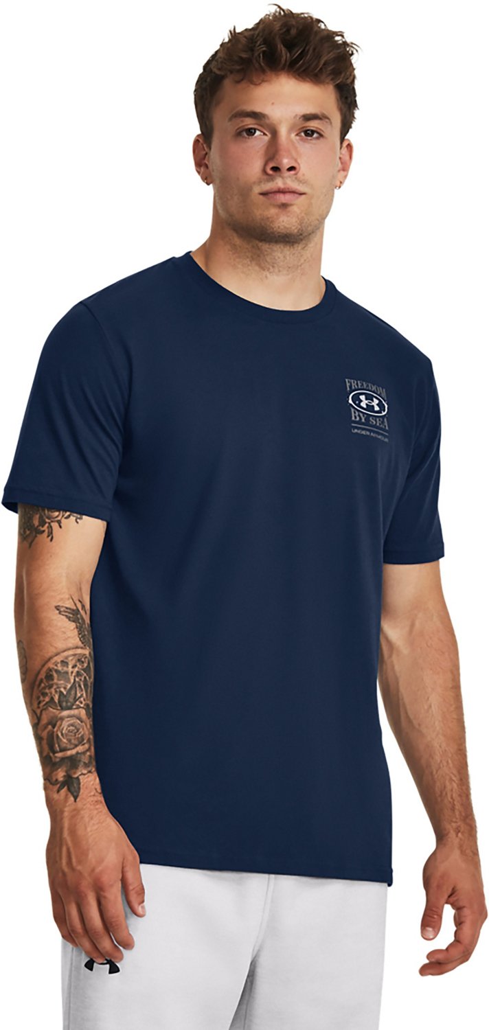 Under Armour Mens Freedom By Sea Short Sleeve T-shirt