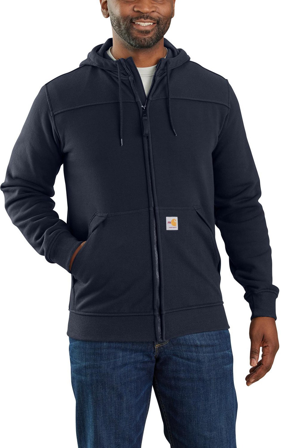 Carhartt Mens Flame-Resistant Relaxed Fit Rain Defender Force Fleece Jacket