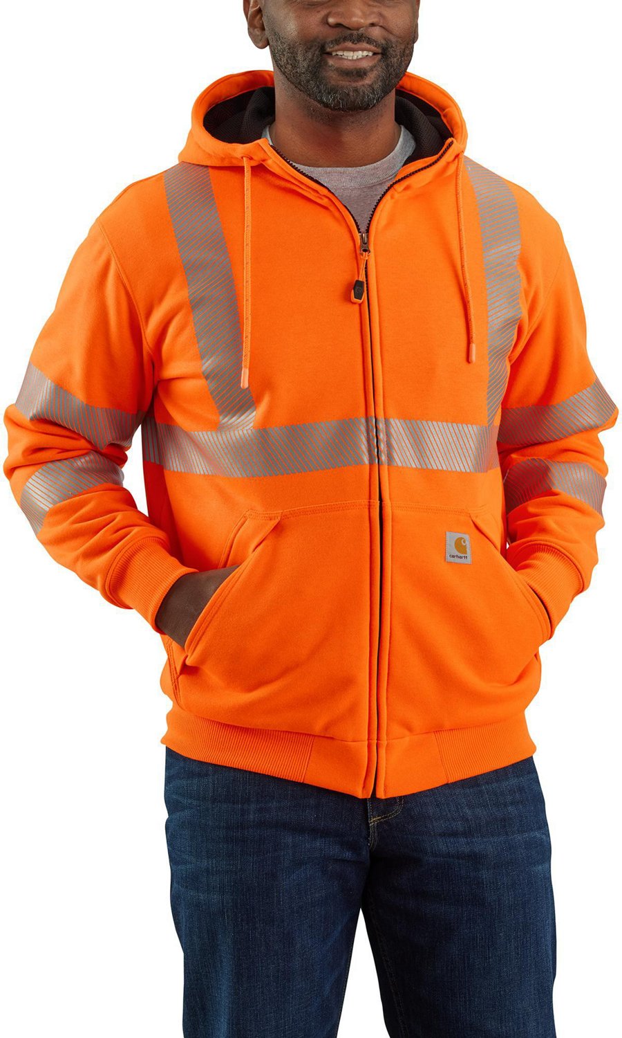 Carhartt Mens High-Visibility Midweight Thermal-Lined Full-Zip Hoodie