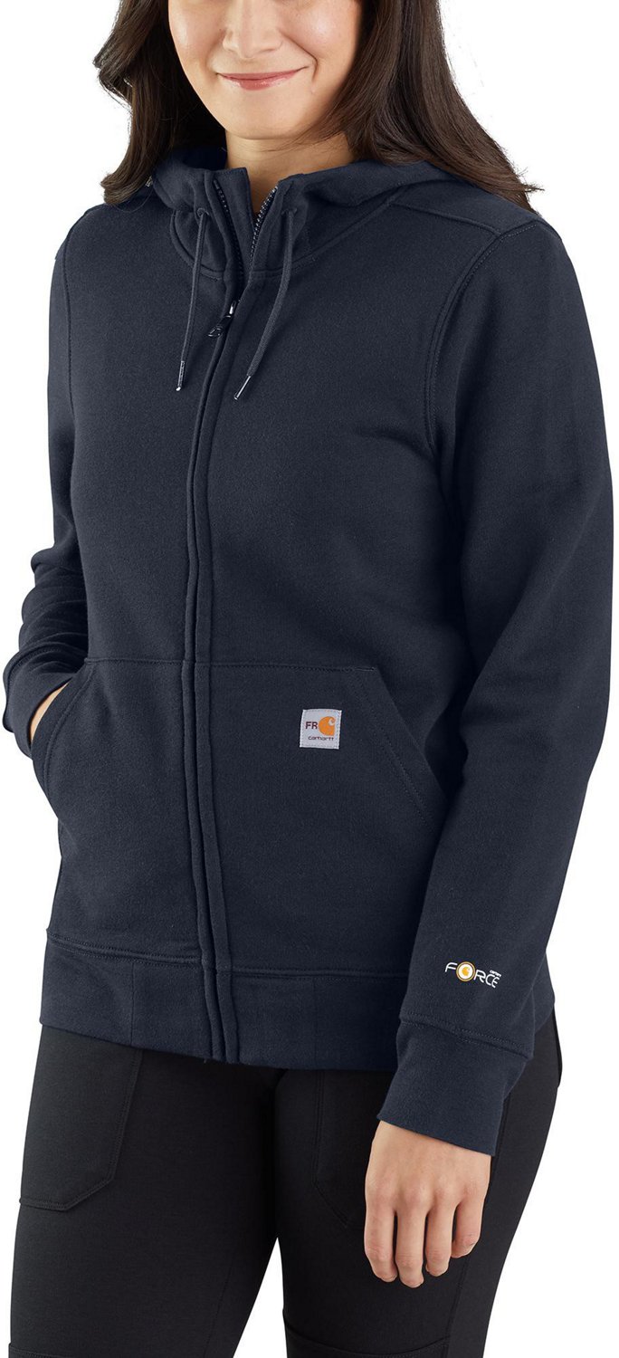 Carhartt Womens Flame-Resistant Force Relaxed Fit Midweight Hooded Full-Zip Sweatshirt