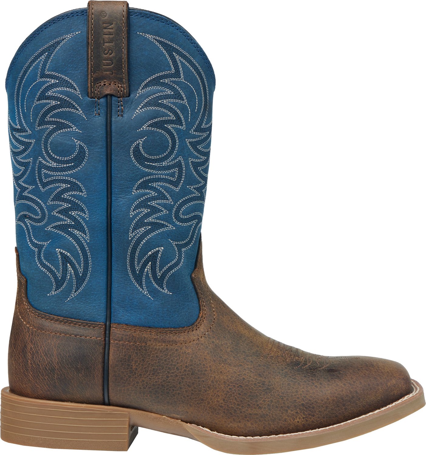 Justin Boots Justin Mens Canter Blue Square Toe Western Boots