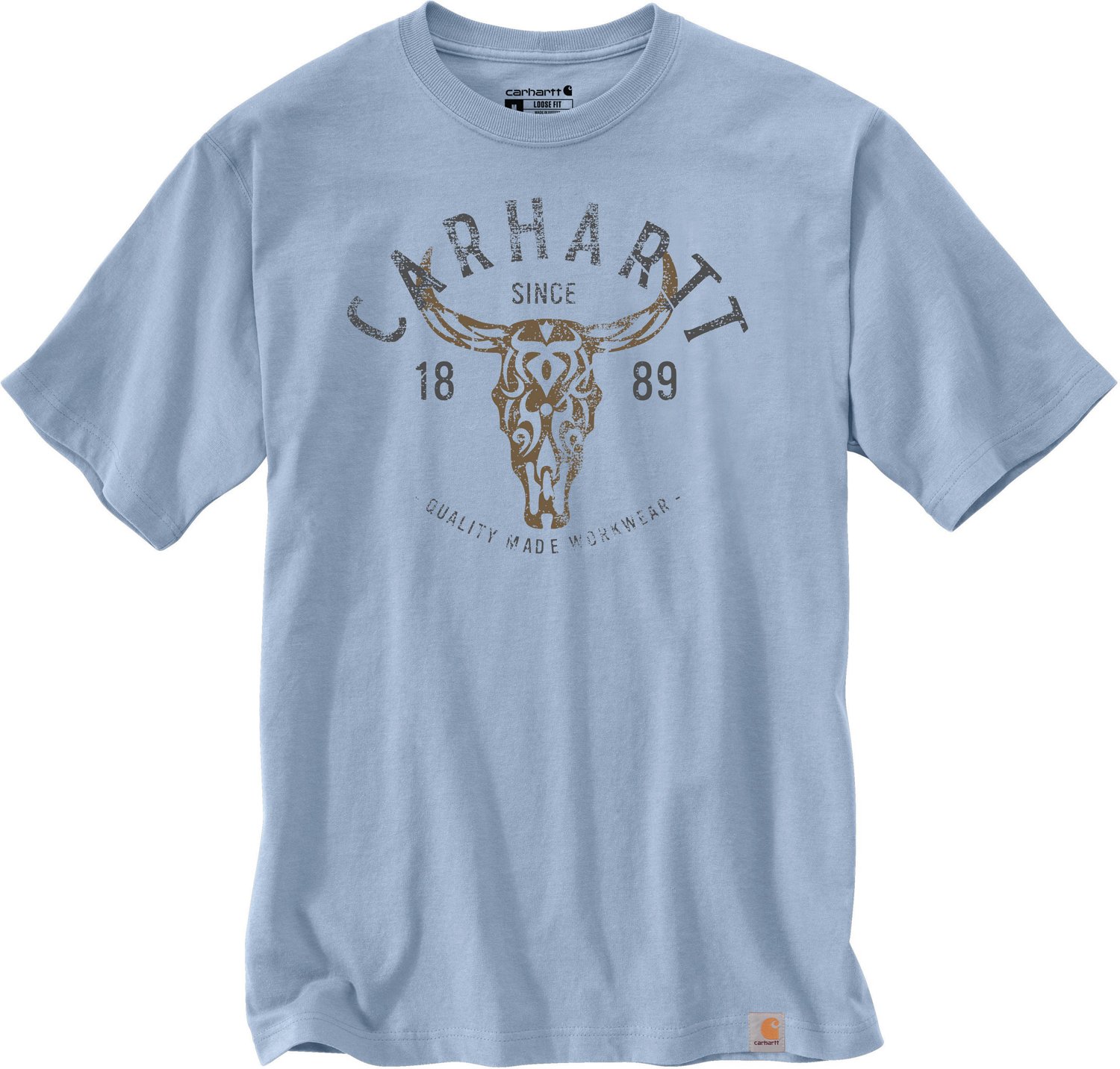 Carhartt Mens Montana Relaxed Fit Heavyweight Longhorn Graphic T-shirt