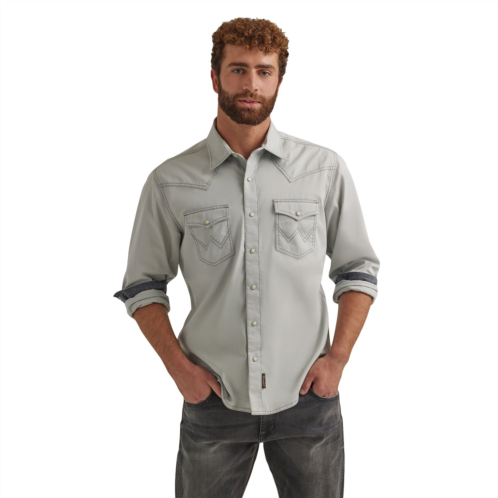 Wrangler Mens Retro Premium Western Snap Long-Sleeve Shirt