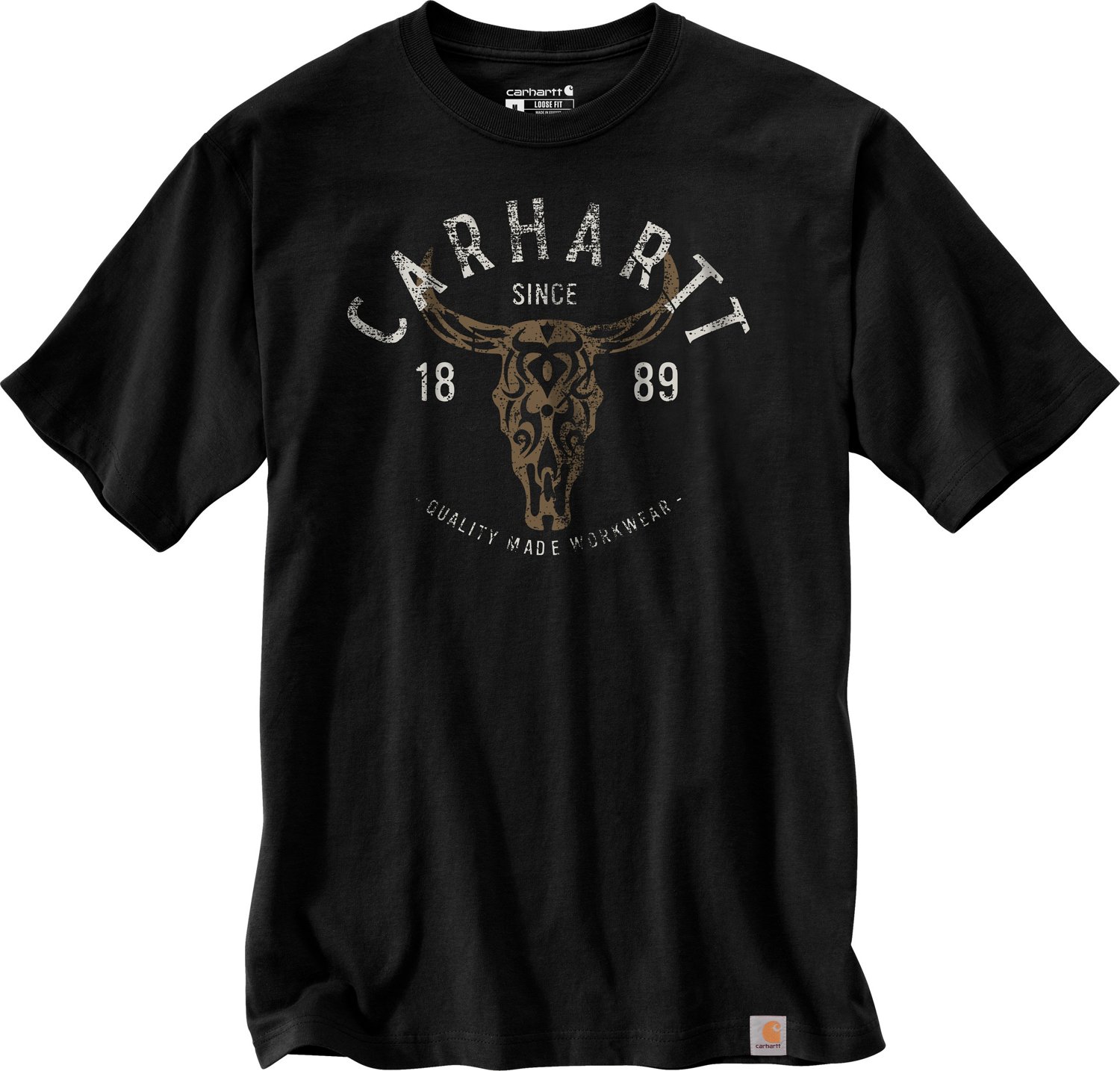 Carhartt Mens Montana Relaxed Fit Heavyweight Longhorn Graphic T-shirt