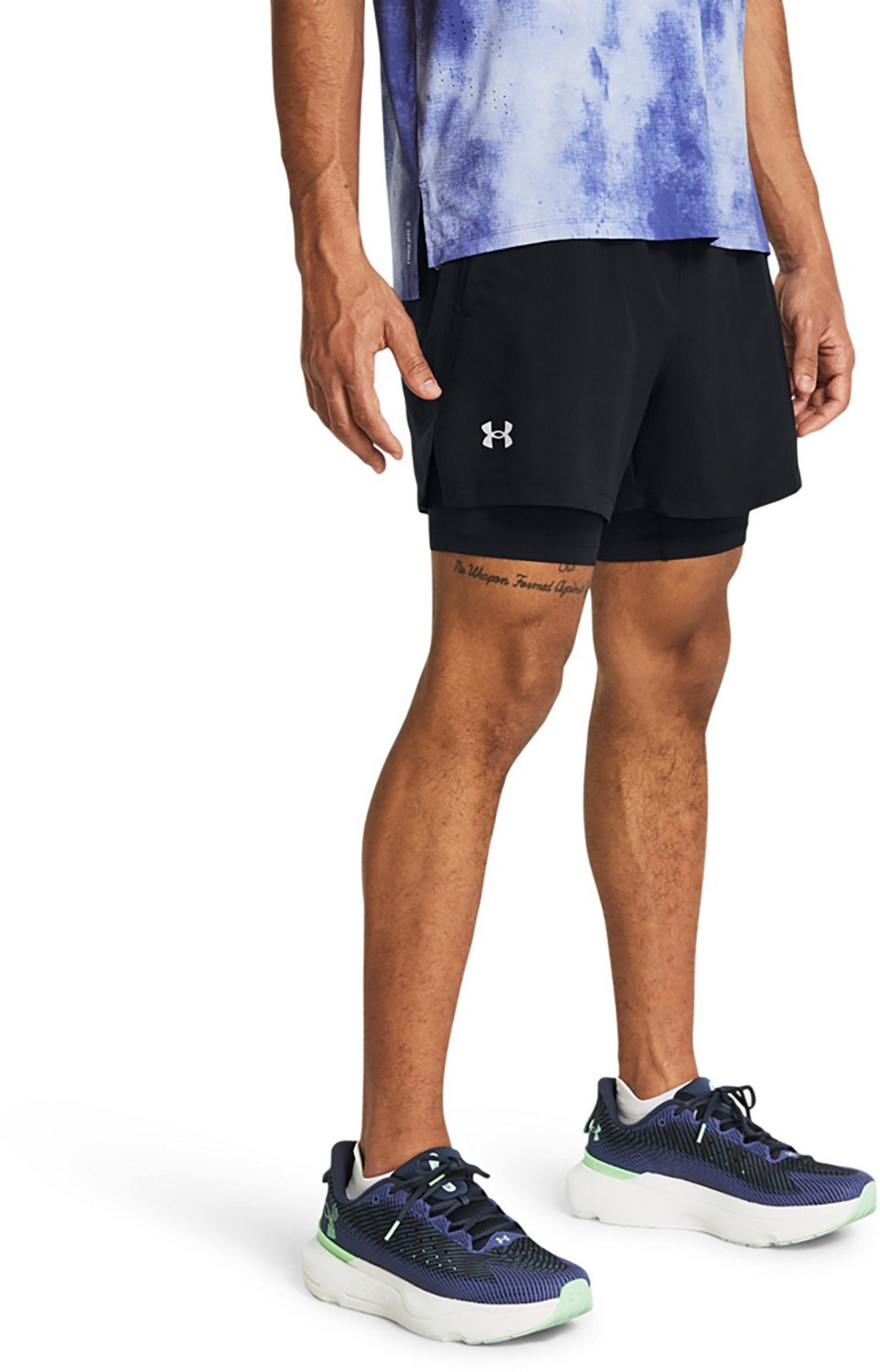 Under Armour Mens Launch 2-in-1 5 in Shorts