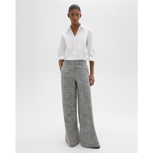 Theory Wide-Leg Carpenter Pant in Canvas Tweed