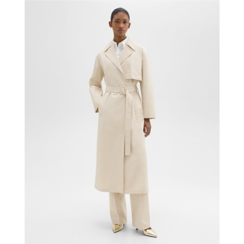 Theory Wrap Trench Coat in Organic Cotton