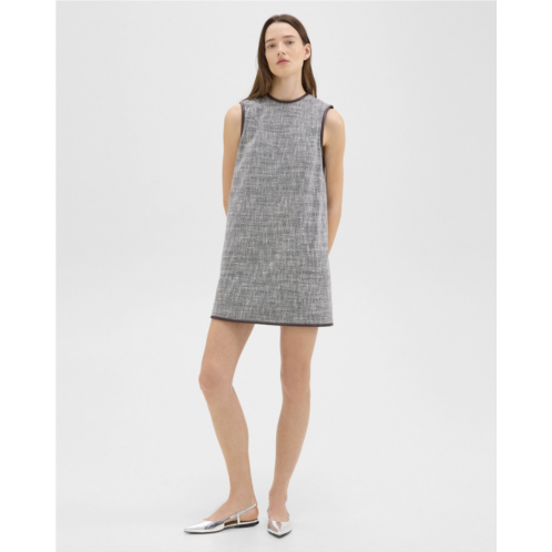 Theory Relaxed Sleeveless Dress in Canvas Tweed