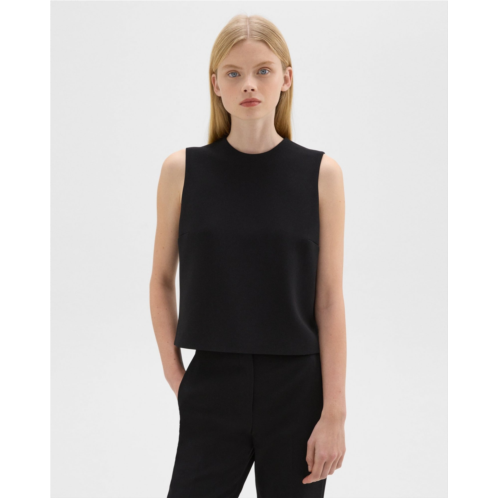 Theory Sleeveless Crewneck Top in Admiral Crepe