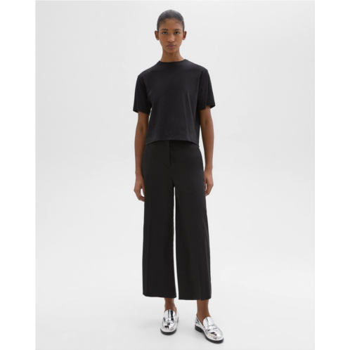 Theory Cropped Wide-Leg Pant in Good Linen