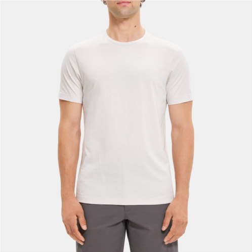 Theory Short-Sleeve Crewneck Tee in Luxe Cotton